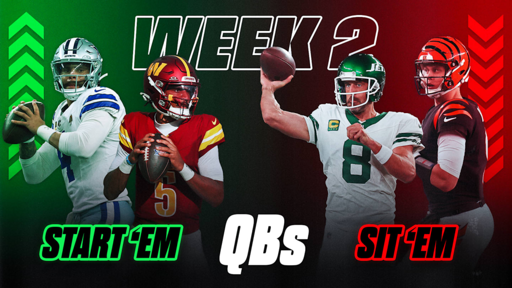 Quarterback Start em, Sit 'Em Picks for Fantasy Football Week 2